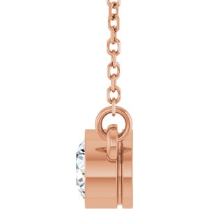 Bezel-Set Solitaire Birthstone Necklace