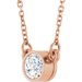 Bezel-Set Solitaire Birthstone Necklace