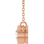 Bezel-Set Solitaire Birthstone Necklace