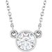 Bezel-Set Solitaire Birthstone Necklace
