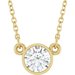 Bezel-Set Solitaire Birthstone Necklace