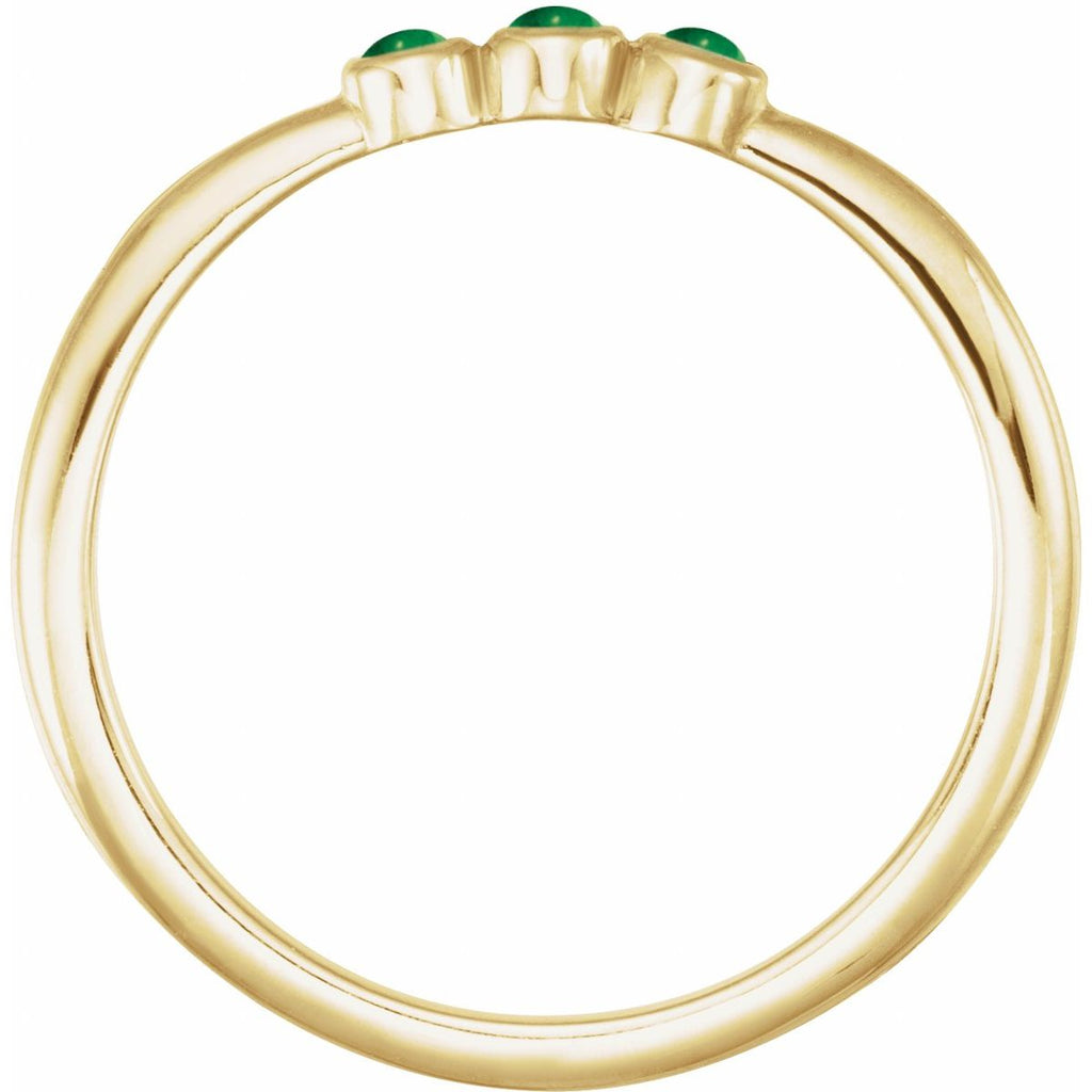 Rose-Cut Stackable Ring
