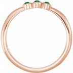 Rose-Cut Stackable Ring