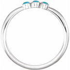 Rose-Cut Stackable Ring