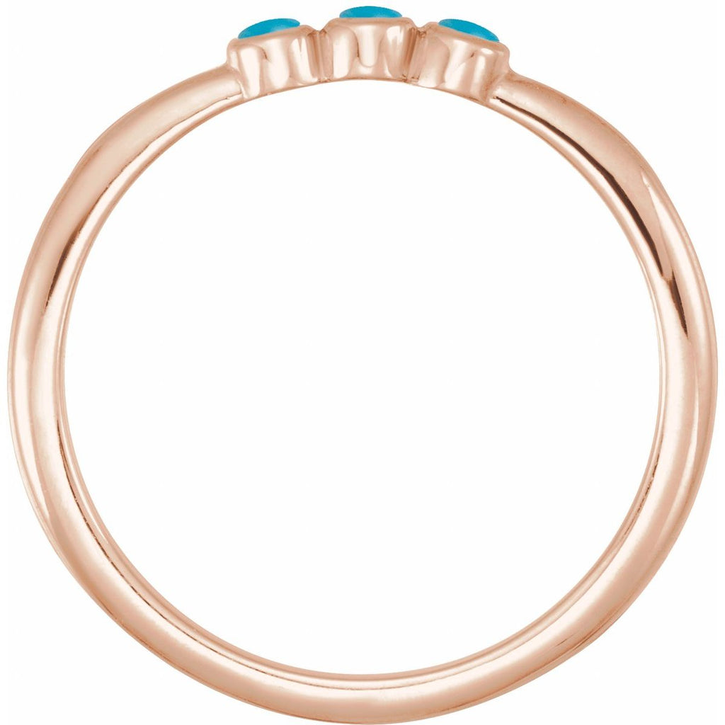 Rose-Cut Stackable Ring
