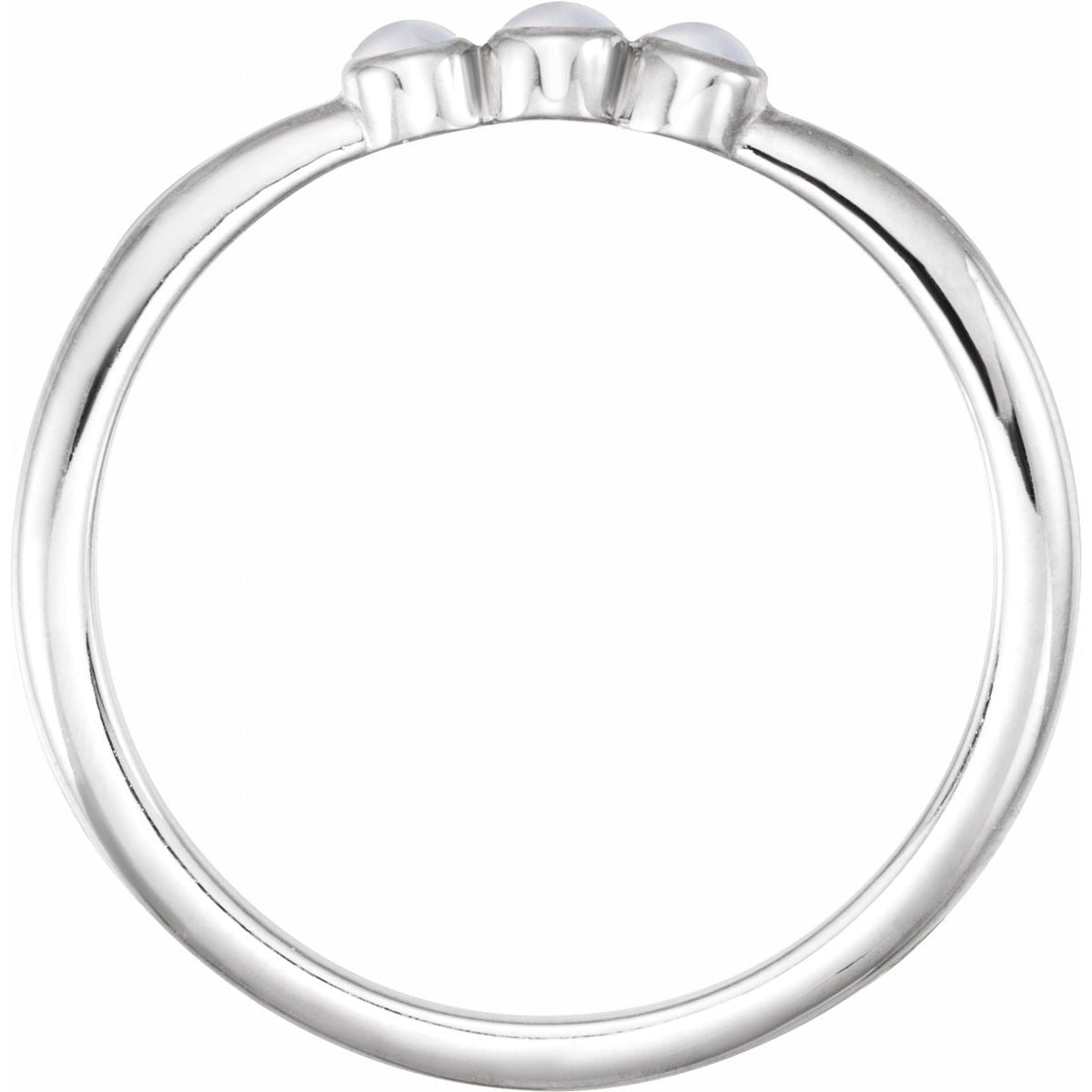 Rose-Cut Stackable Ring