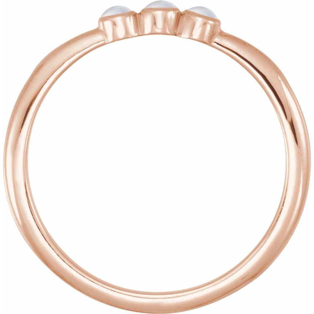 Rose-Cut Stackable Ring
