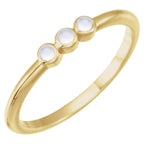 Rose-Cut Stackable Ring