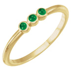 Rose-Cut Stackable Ring