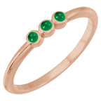 Rose-Cut Stackable Ring