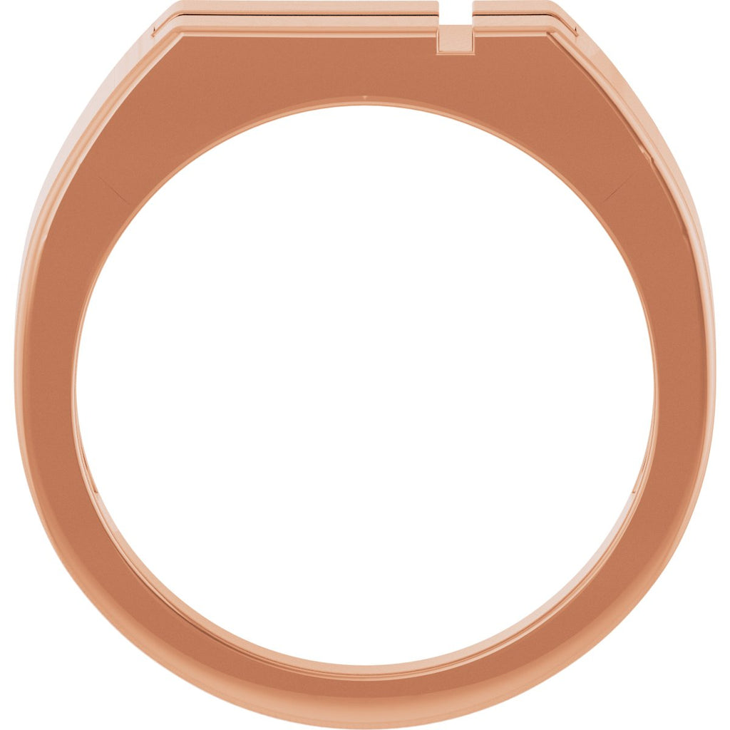 Rectangle Cross Signet Ring