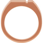 Rectangle Cross Signet Ring