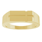 Rectangle Cross Signet Ring