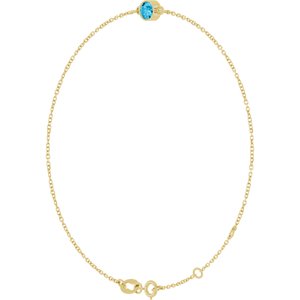 Bezel-Set Link Bracelet