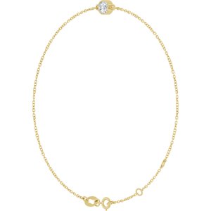Bezel-Set Link Bracelet