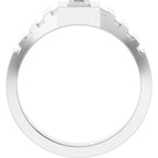 Bezel-Set Solitaire Geometric Band