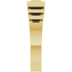 Bezel-Set Solitaire Geometric Band