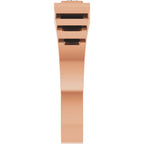 Bezel-Set Solitaire Geometric Band