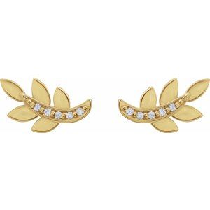 Accented Leaf Earrings