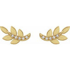 Accented Leaf Earrings
