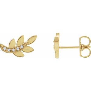 Accented Leaf Earrings