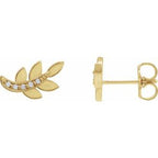 Accented Leaf Earrings