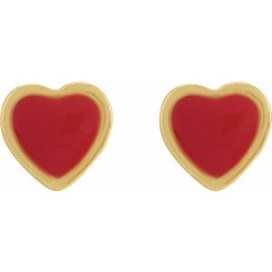 Enamel Heart Inverness® Piercing Earrings