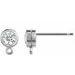 Round Bezel-Set Earring Top