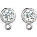 Round Bezel-Set Earring Top