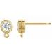Round Bezel-Set Earring Top