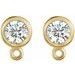 Round Bezel-Set Earring Top