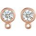 Round Bezel-Set Earring Top