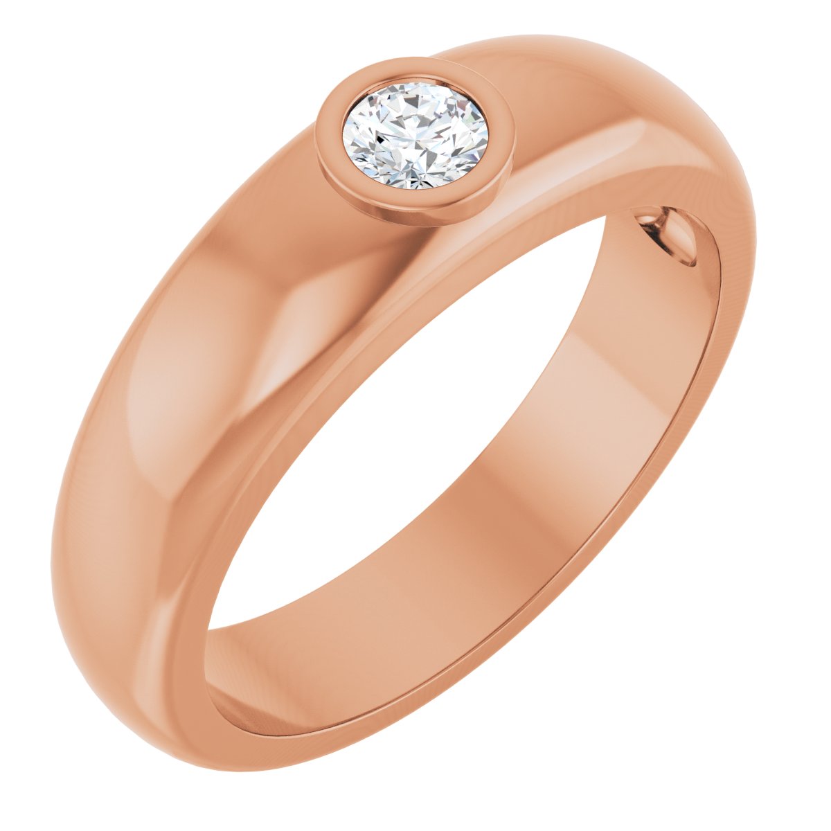 Bezel-Set Solitaire Band