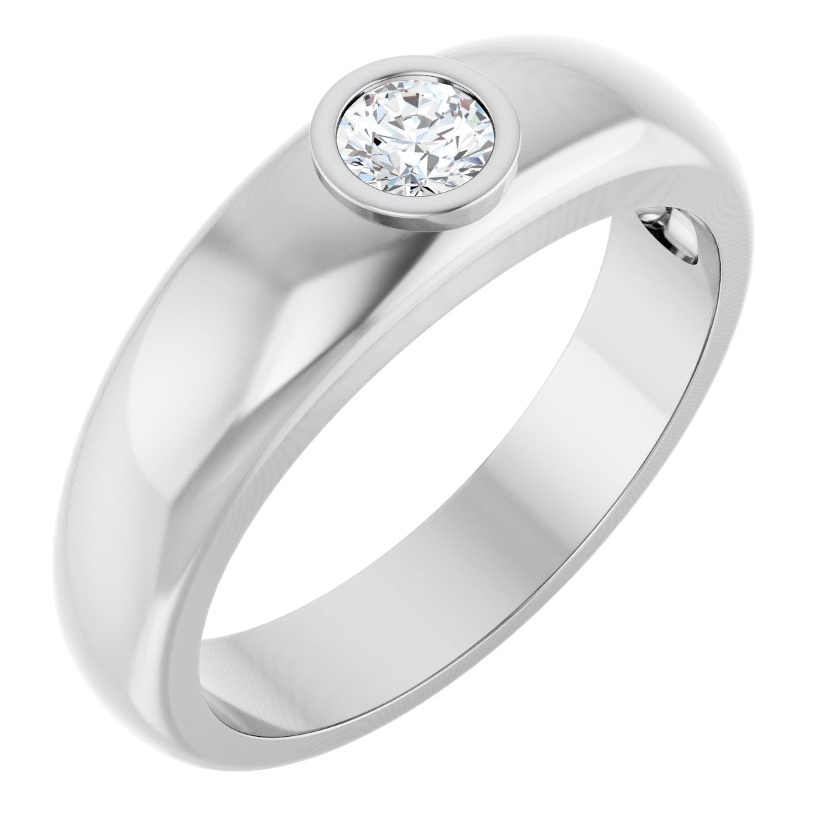 Bezel-Set Solitaire Band