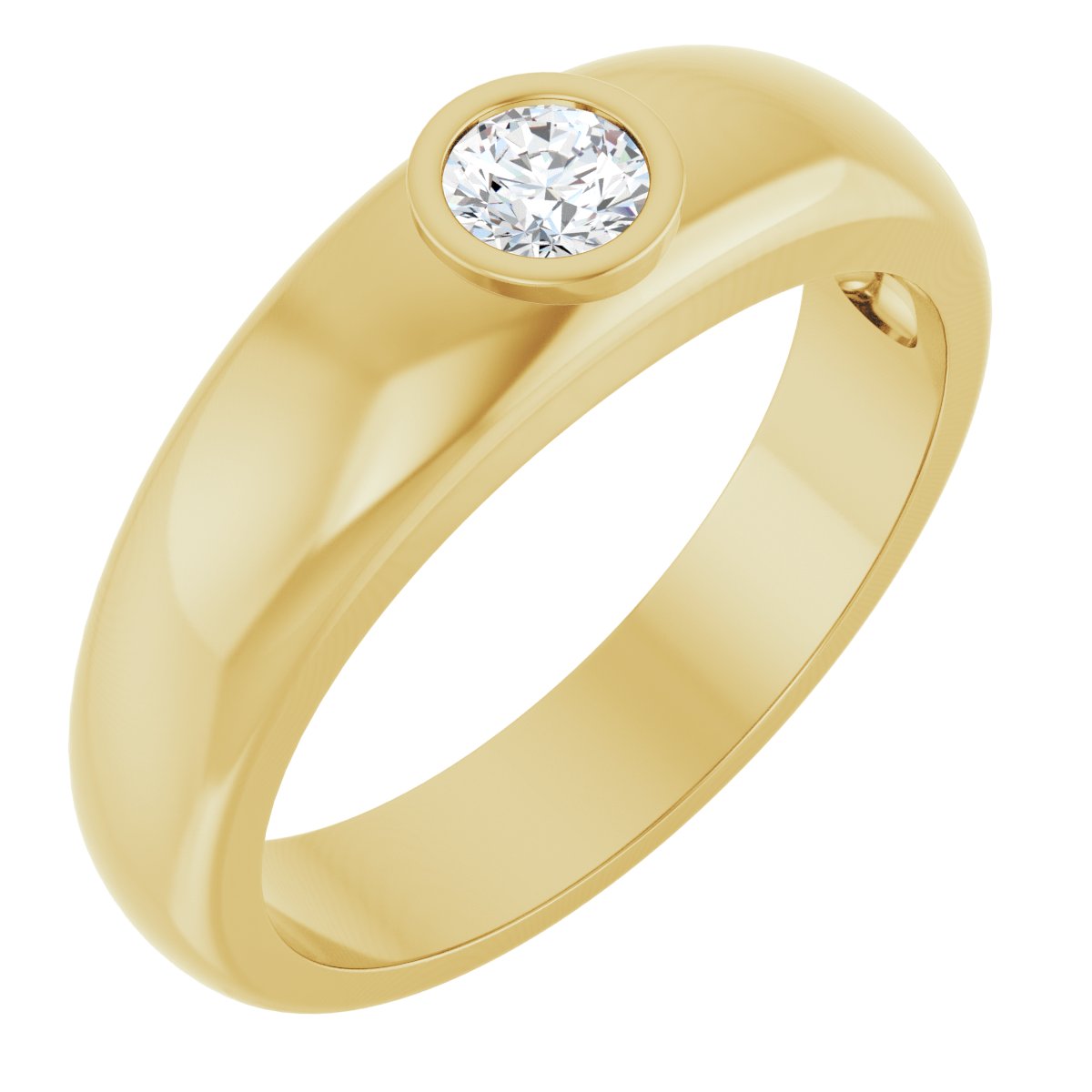 Bezel-Set Solitaire Band