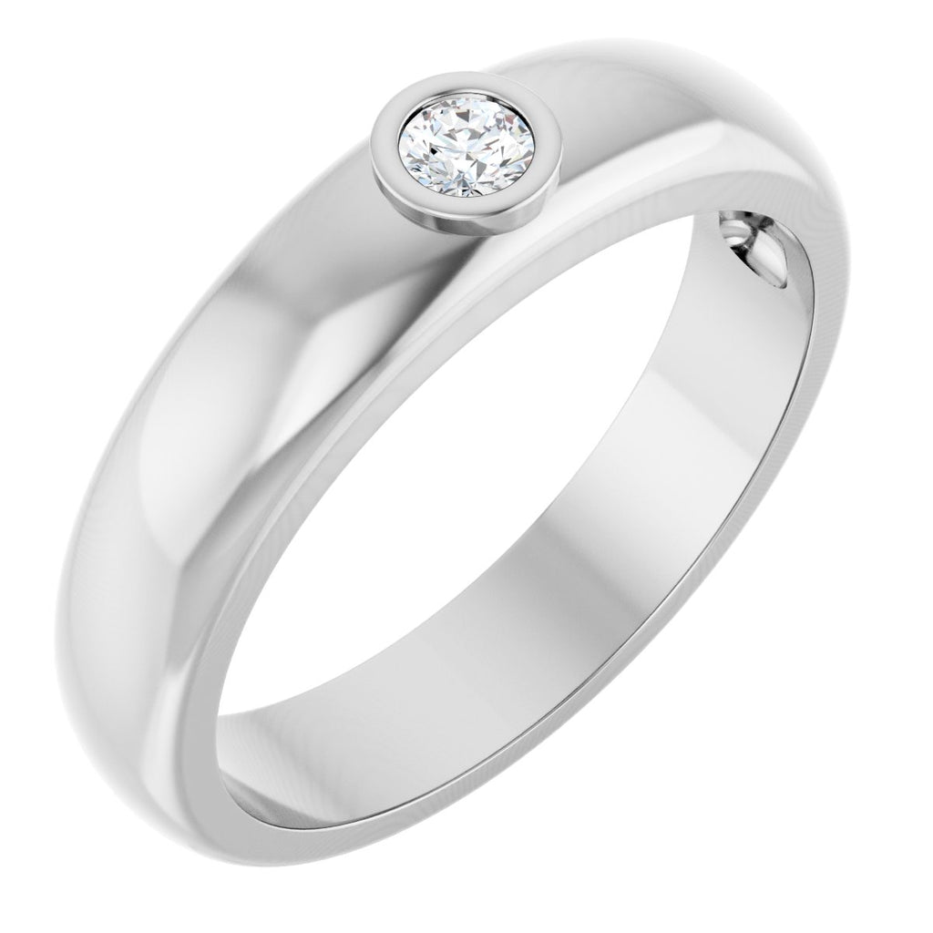 Bezel-Set Solitaire Band