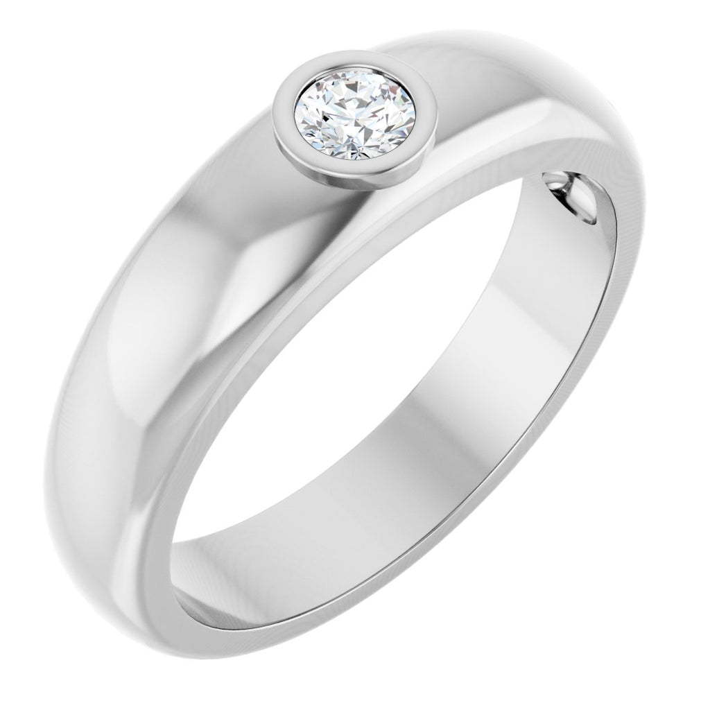 Bezel-Set Solitaire Band