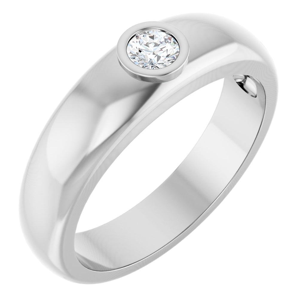 Bezel-Set Solitaire Band