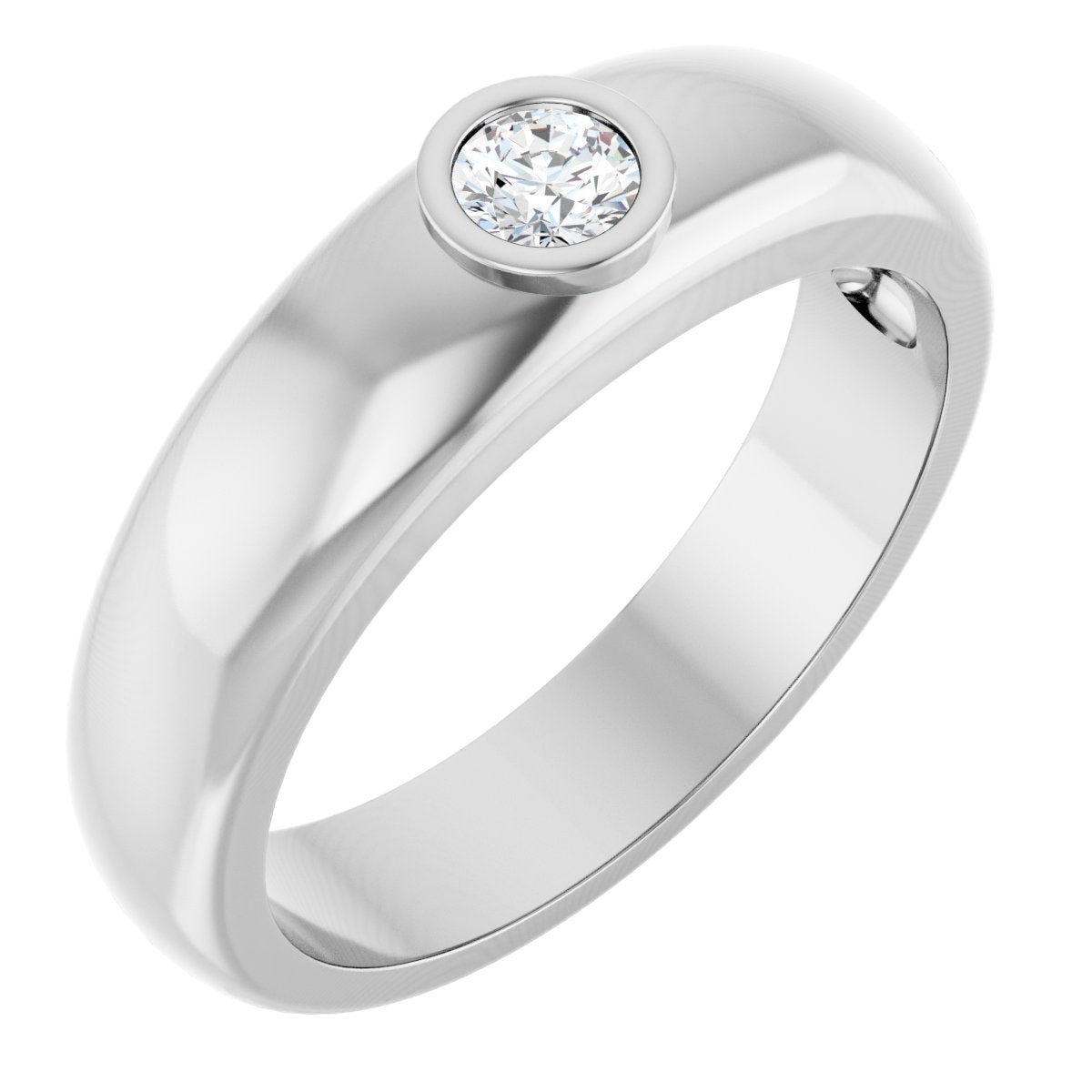 Bezel-Set Solitaire Band