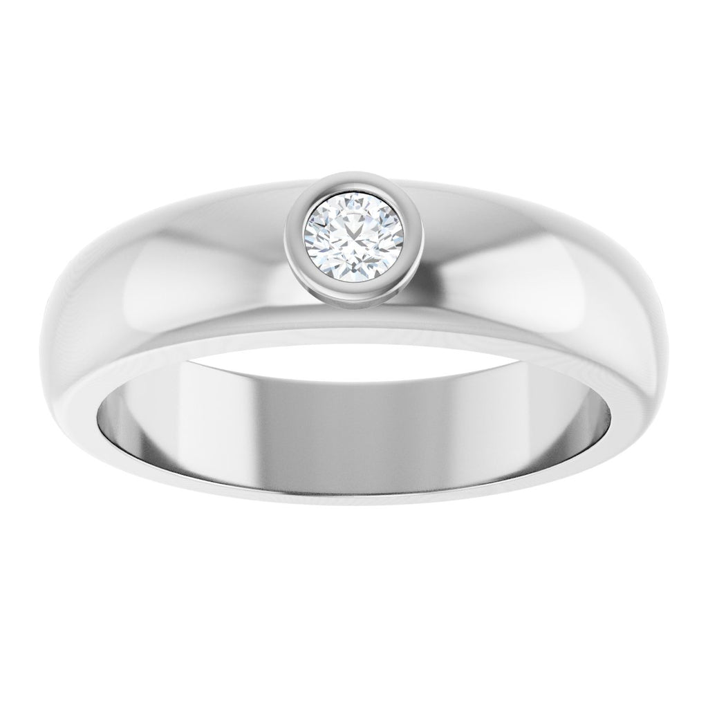 Bezel-Set Solitaire Band