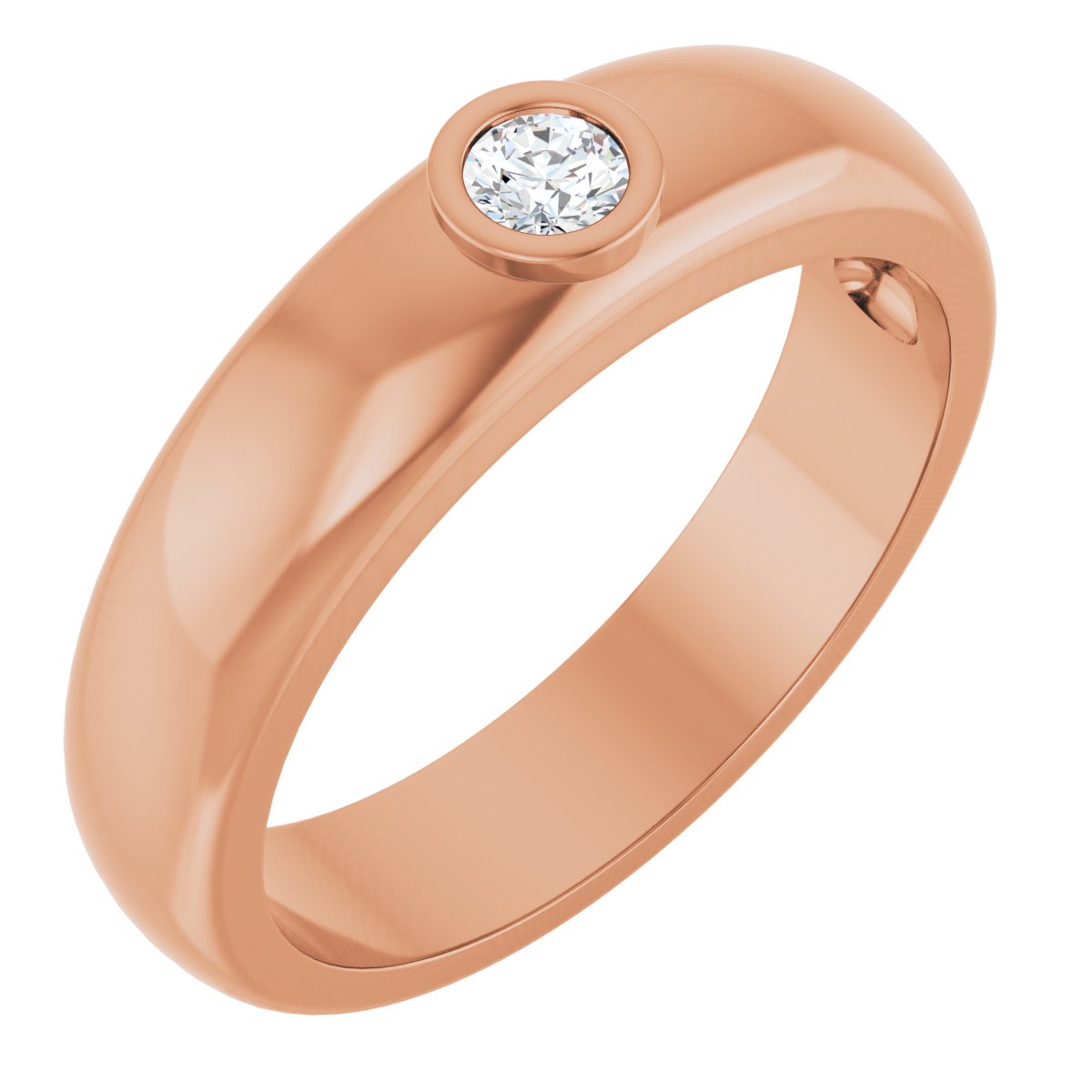 Bezel-Set Solitaire Band