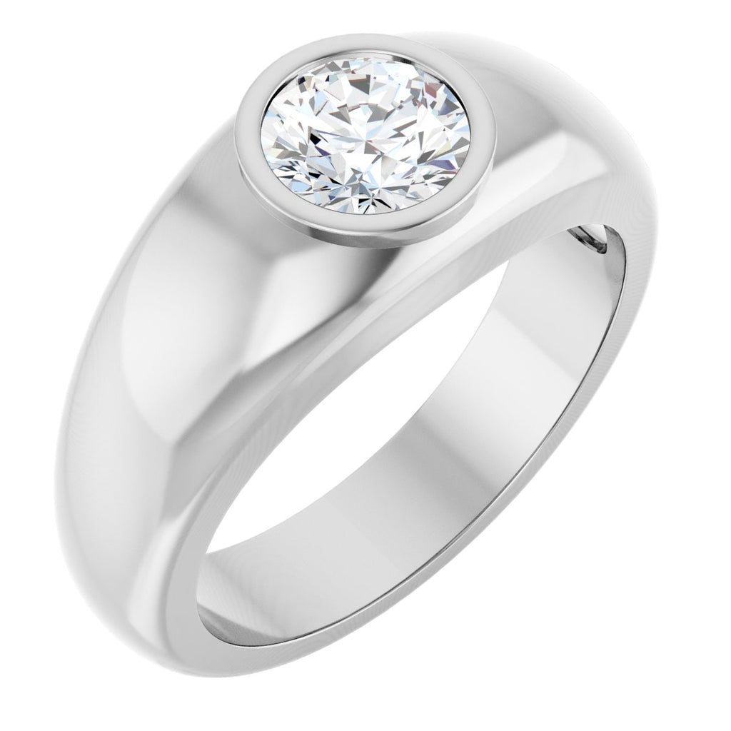 Bezel-Set Solitaire Band