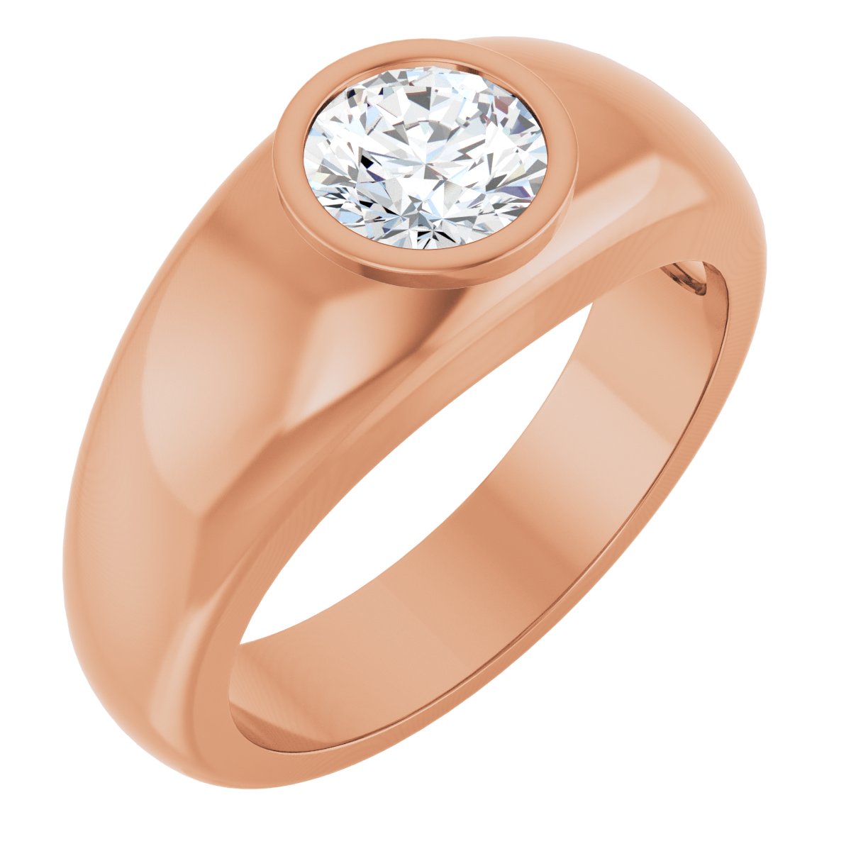 Bezel-Set Solitaire Band