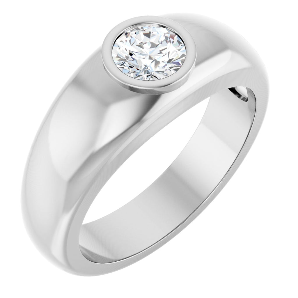 Bezel-Set Solitaire Band