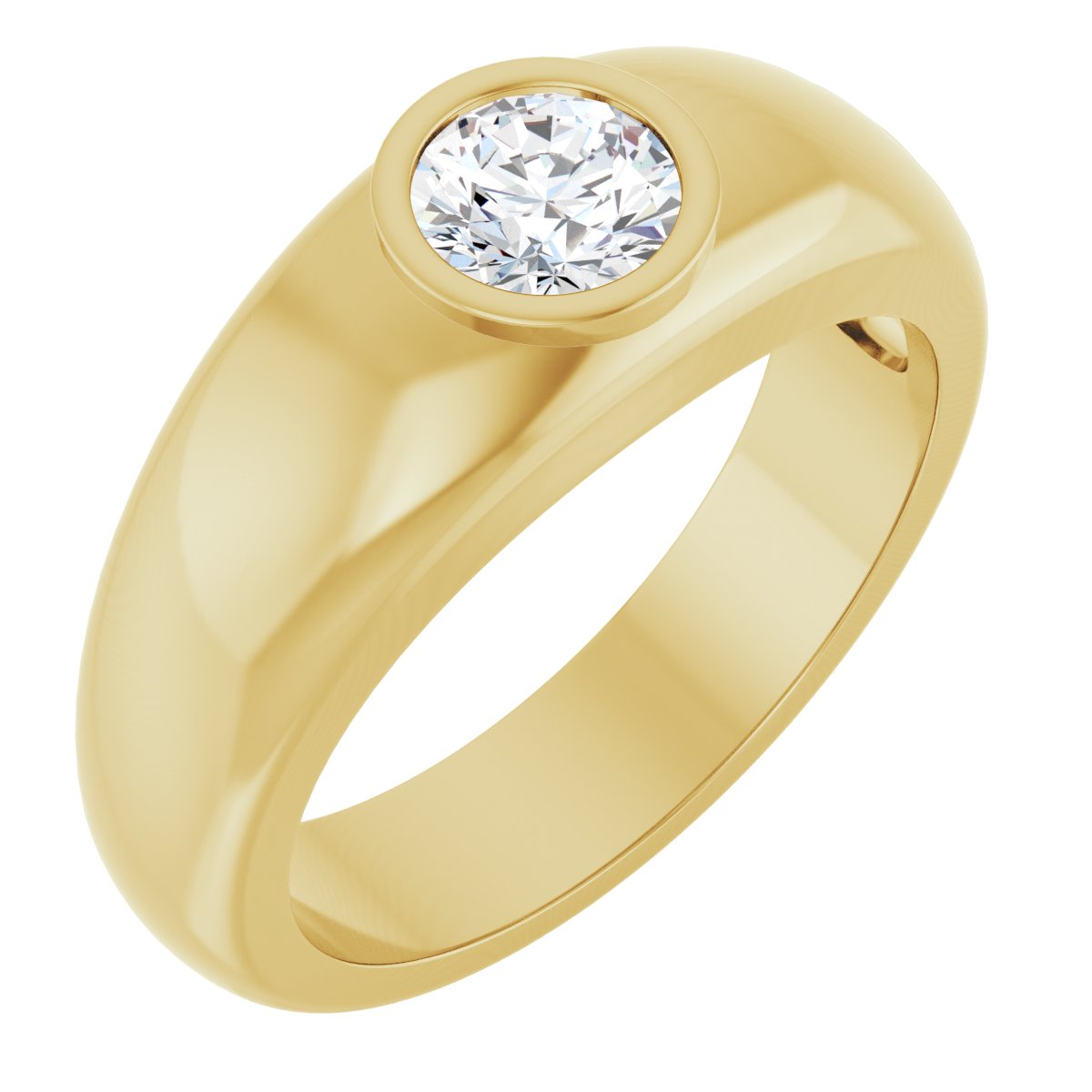 Bezel-Set Solitaire Band