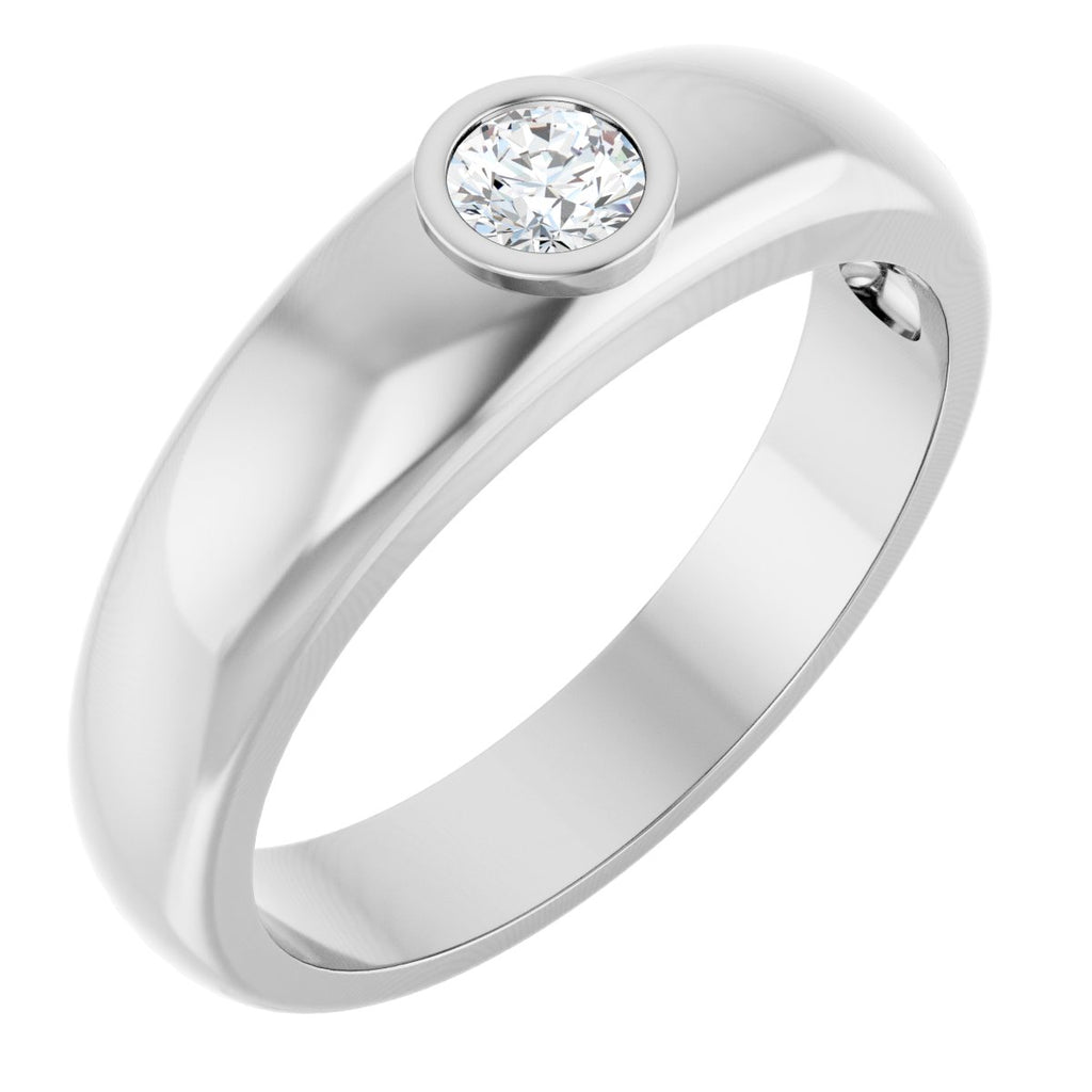 Bezel-Set Solitaire Band