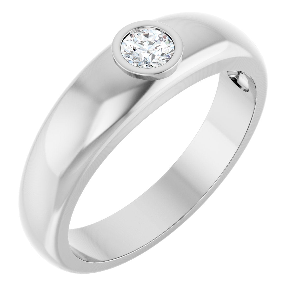 Bezel-Set Solitaire Band