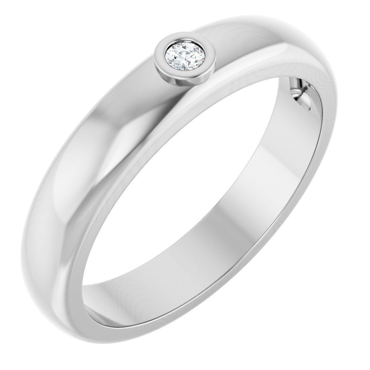 Bezel-Set Solitaire Band