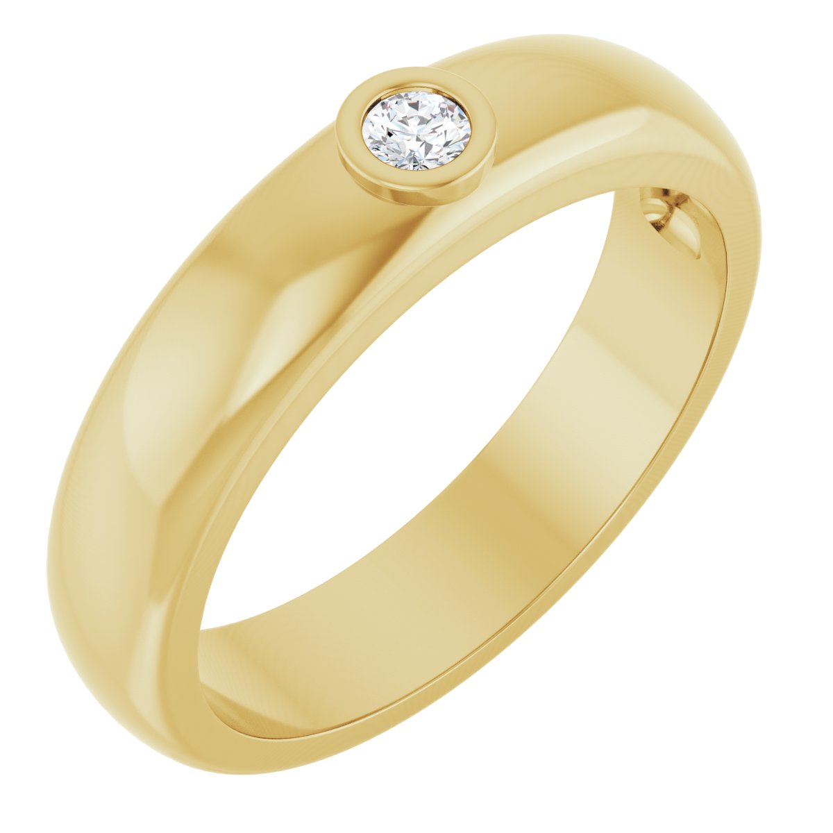 Bezel-Set Solitaire Band