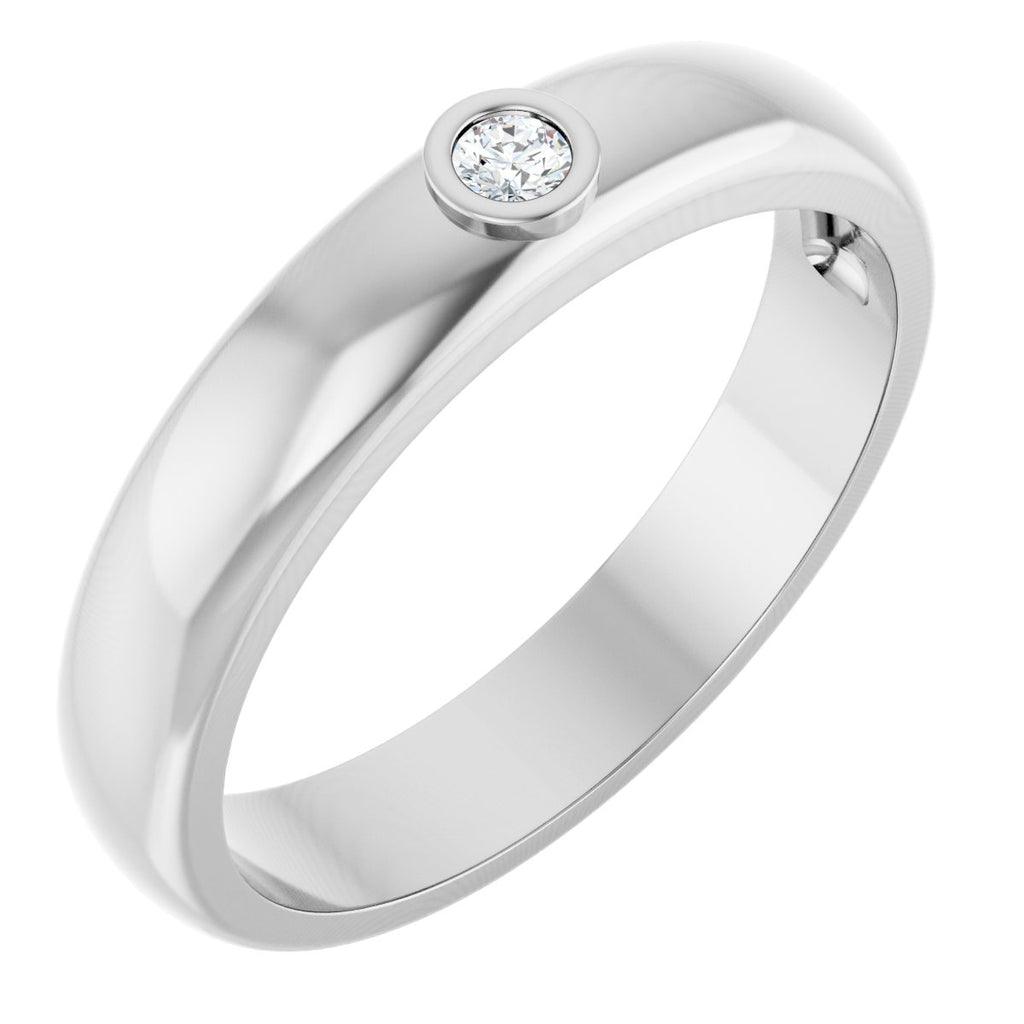 Bezel-Set Solitaire Band